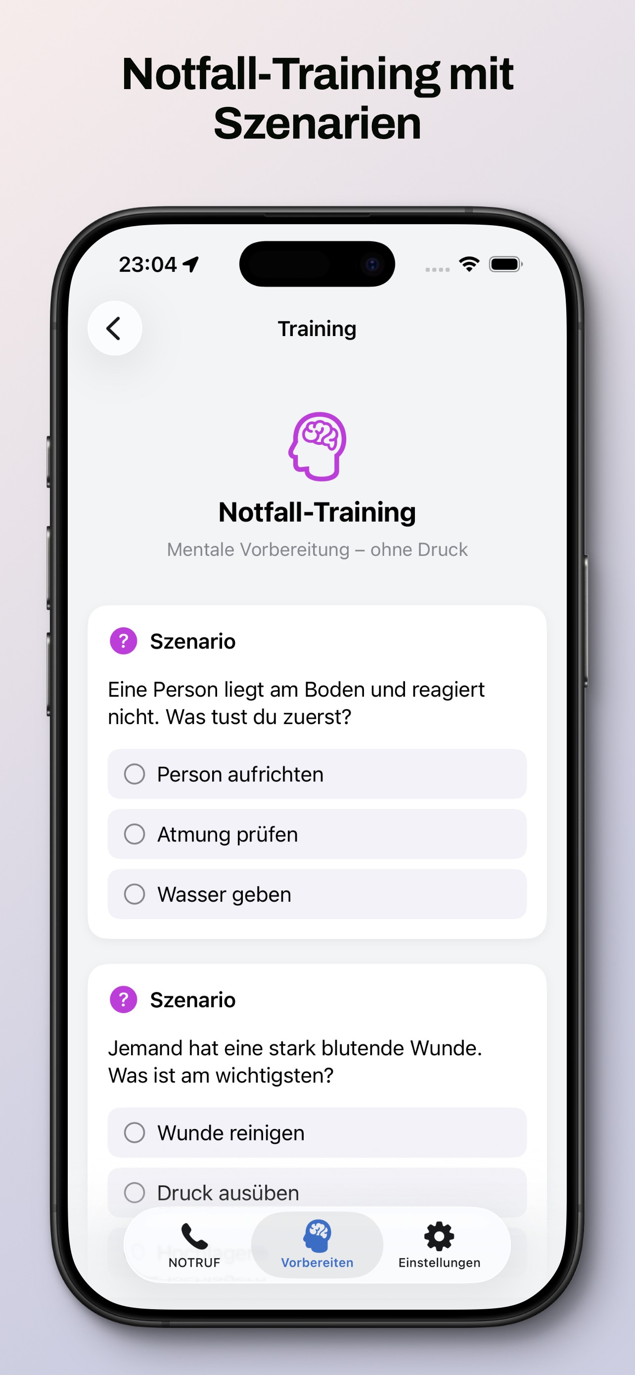 Erste Hilfe Jetzt - Notfall Training