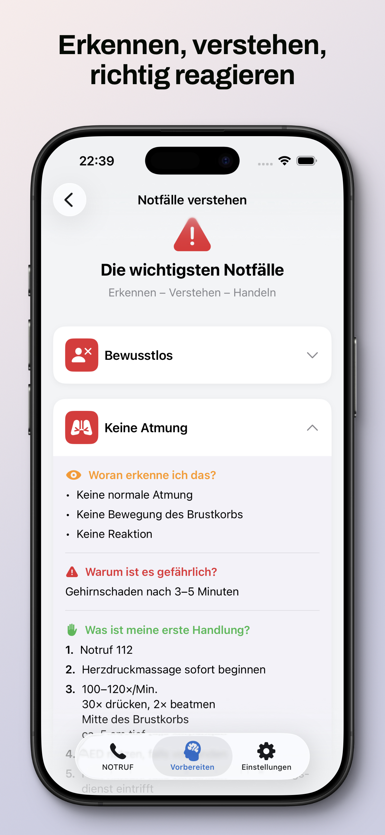 Erste Hilfe Jetzt - Keine Atmung