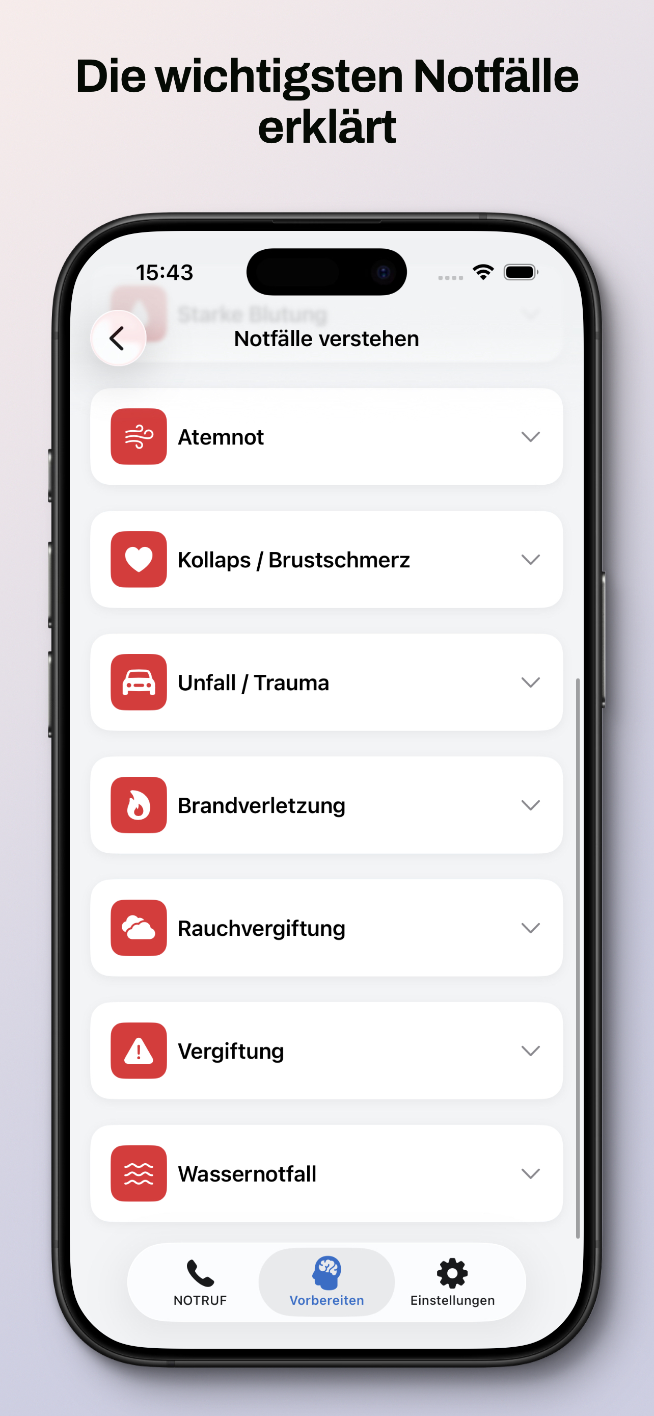 Erste Hilfe Jetzt - Notfälle